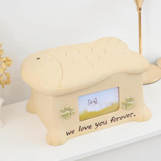 Resin Cat Urns With Photo Frame