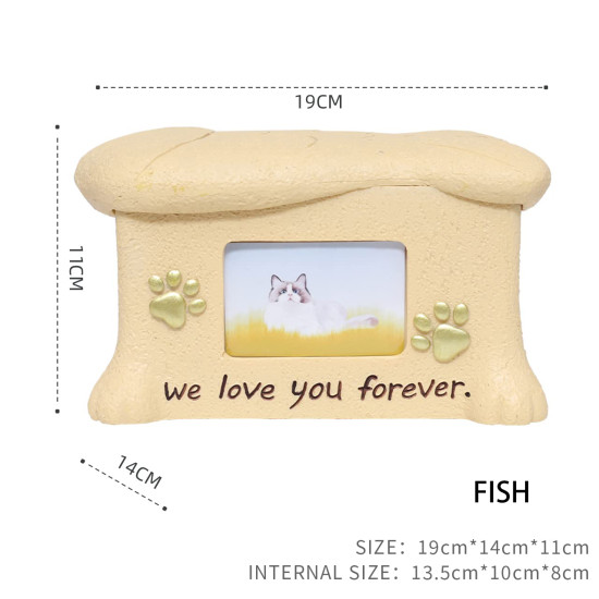 Resin Cat Urns With Photo Frame