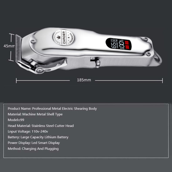Cat Dog Electric Digital Display Hair Clippers